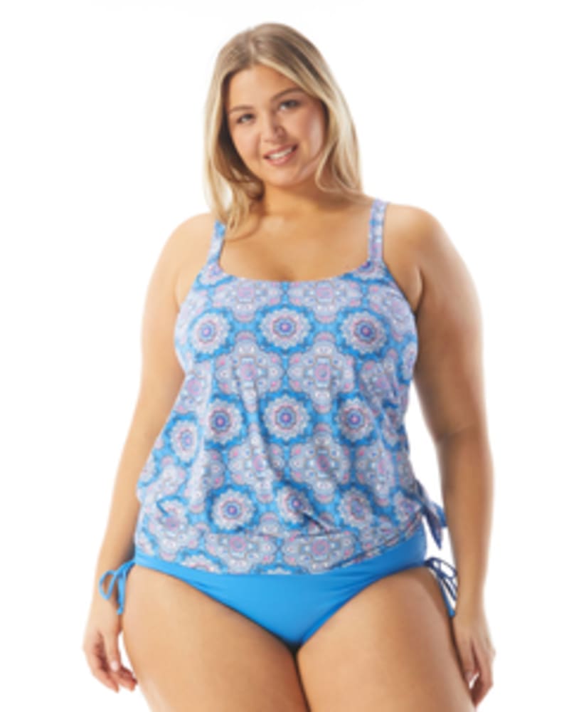Sarah Print Side Tie Tankini Top PARADISE PERI